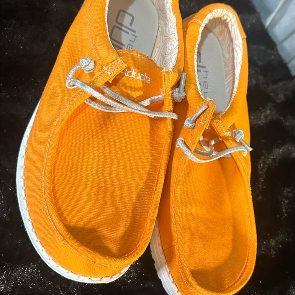 Hey Dudes Orange Canvas Slip-On